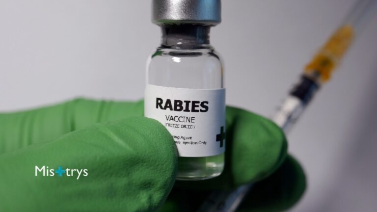 Rabies vaccine bottle