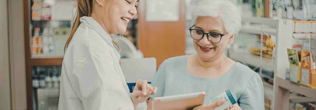 Pharmacist prescribing medication for infection